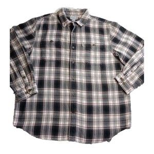 Carhartt Shirt Men's Size XL Heavy Flannel Button Down Relaxed Fit Cotton